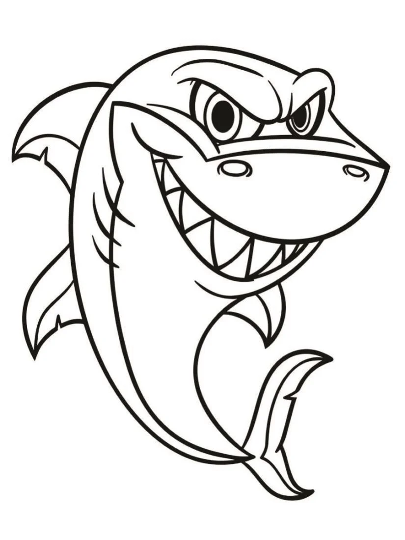 Shark coloring page (34)