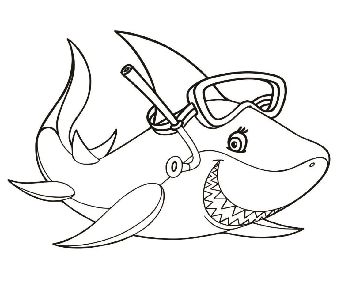 Shark coloring page (35)