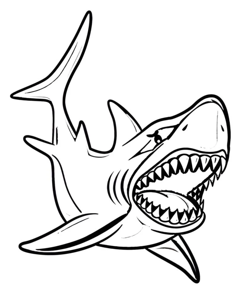 Shark coloring page (42)