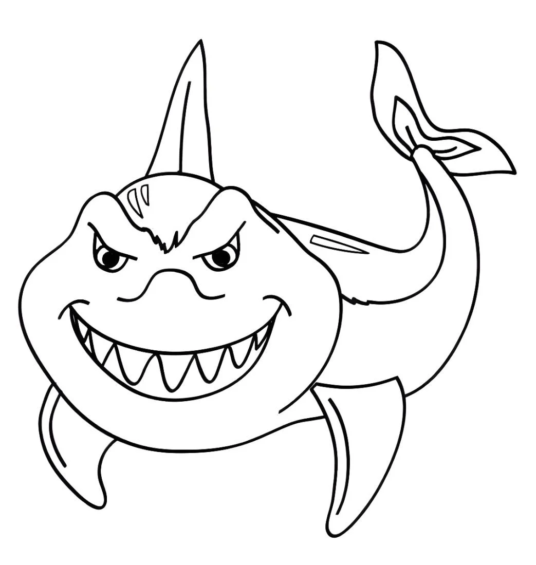 Shark coloring page (49)