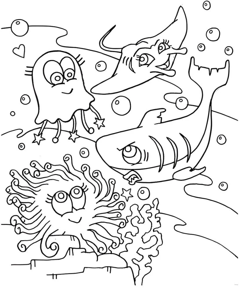 Shark coloring page (6)