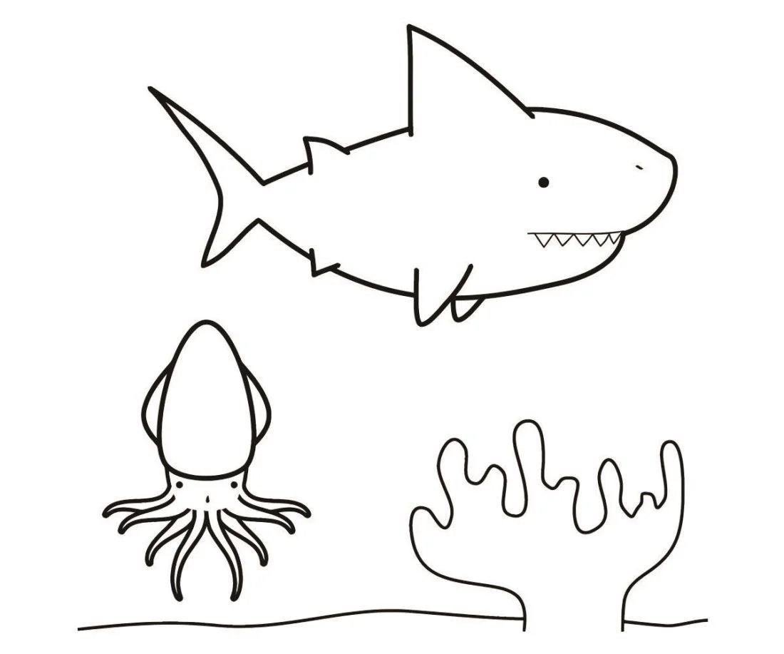 Shark coloring page (7)