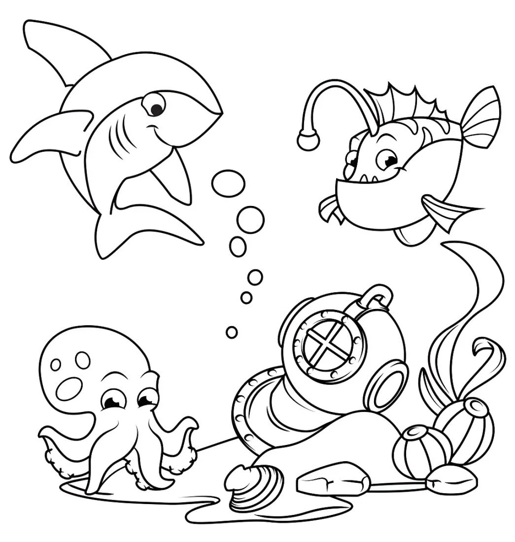 Shark coloring page (8)