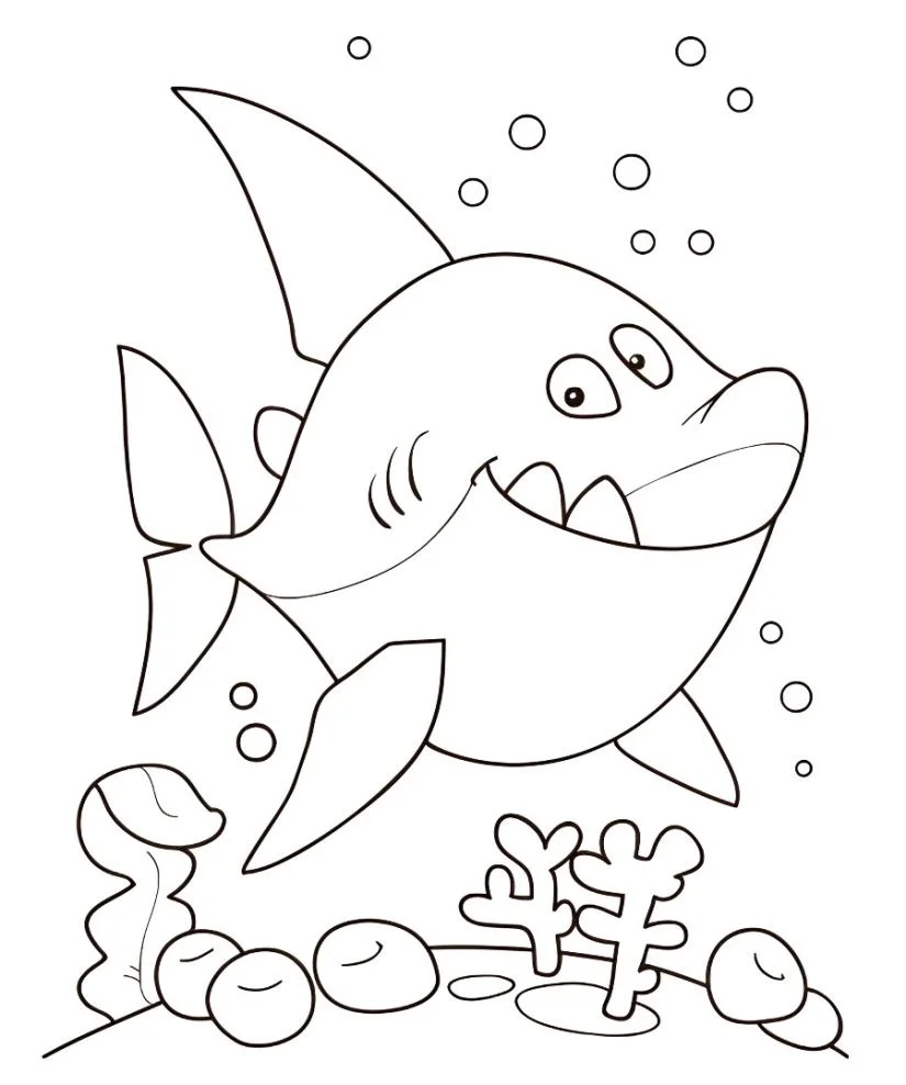 Shark coloring page (9)