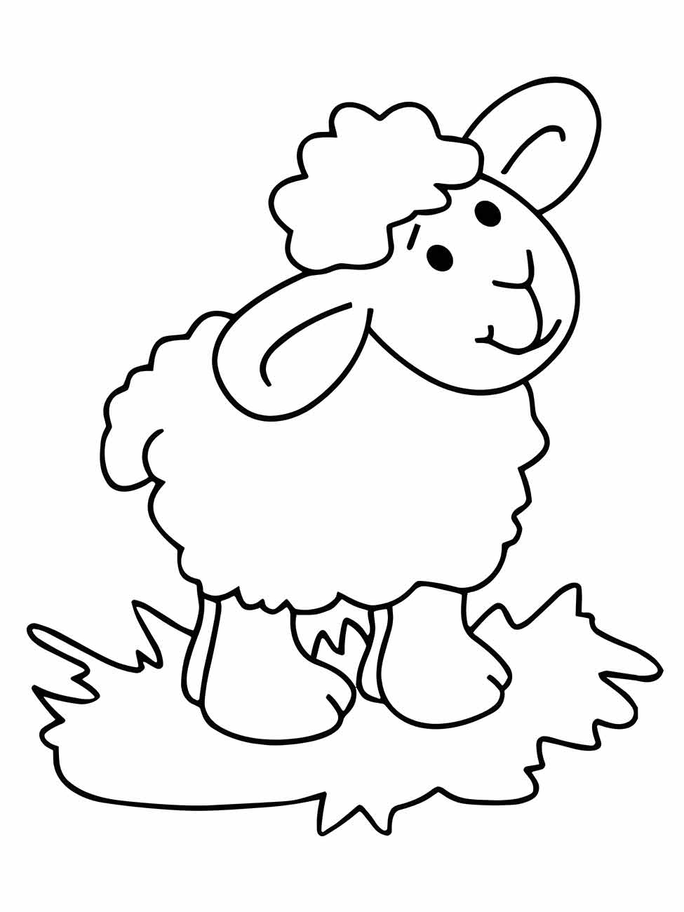 Sheep coloring page (1)