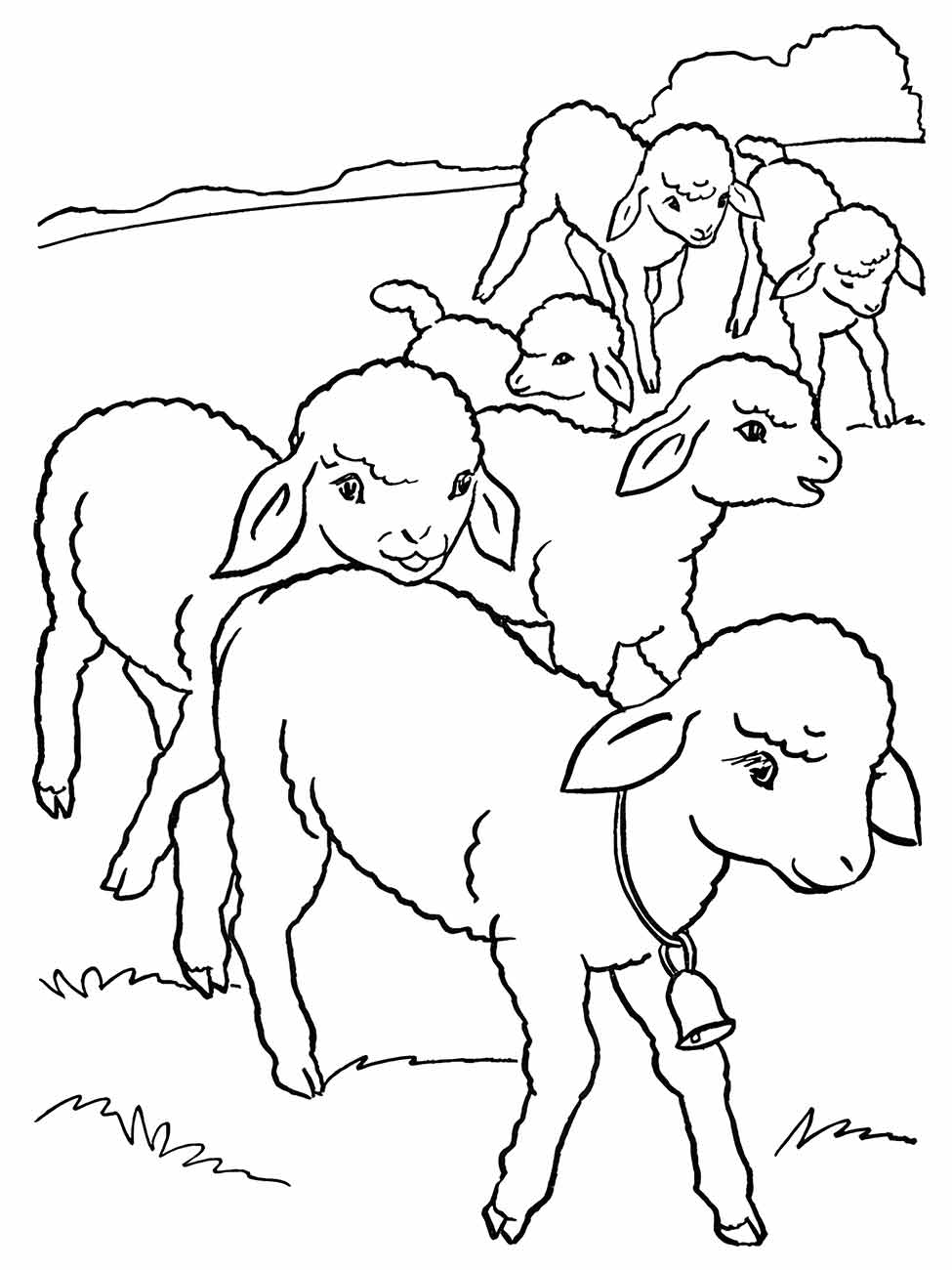 Sheep coloring page (10)