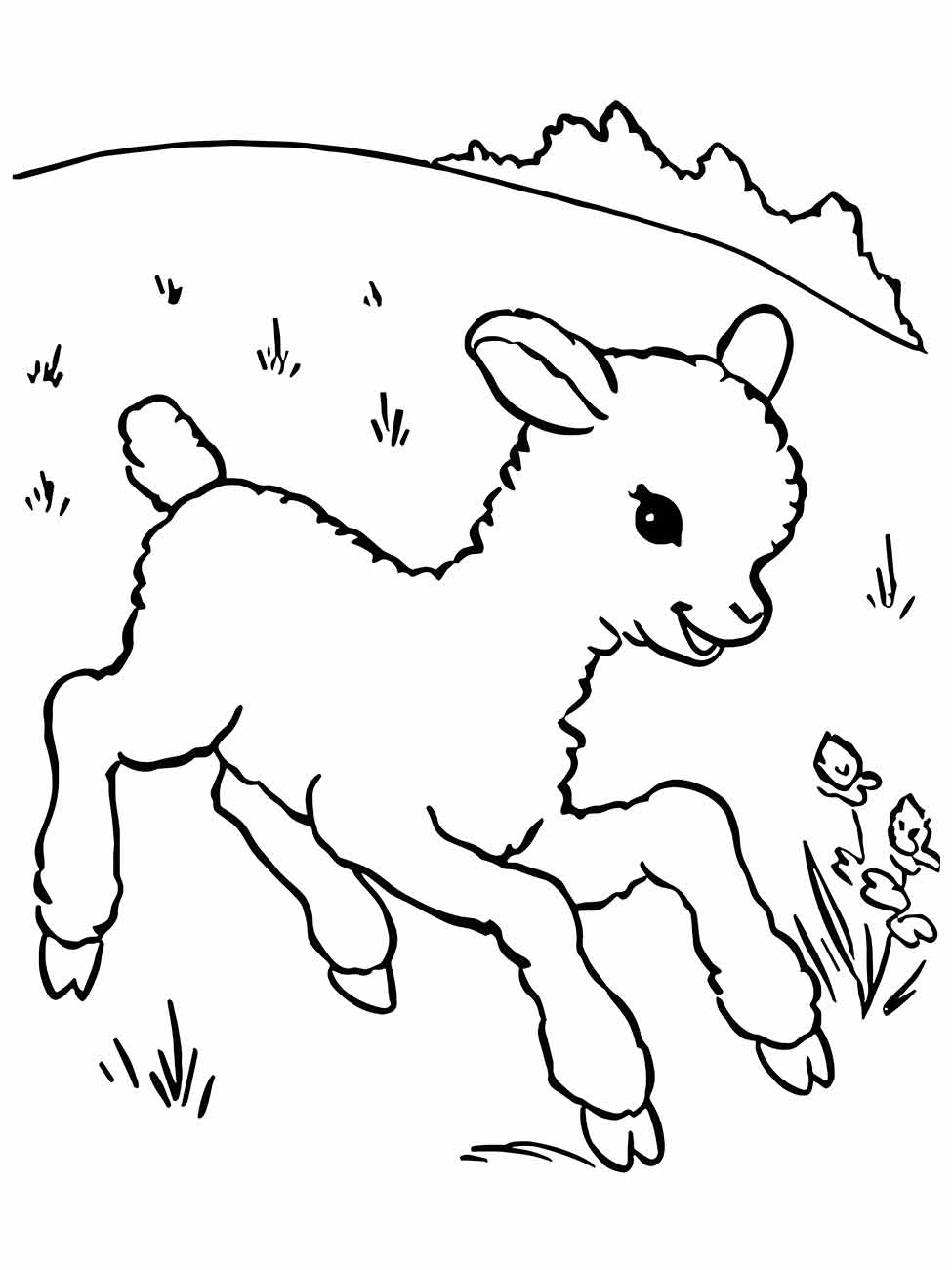 Sheep coloring page (2)