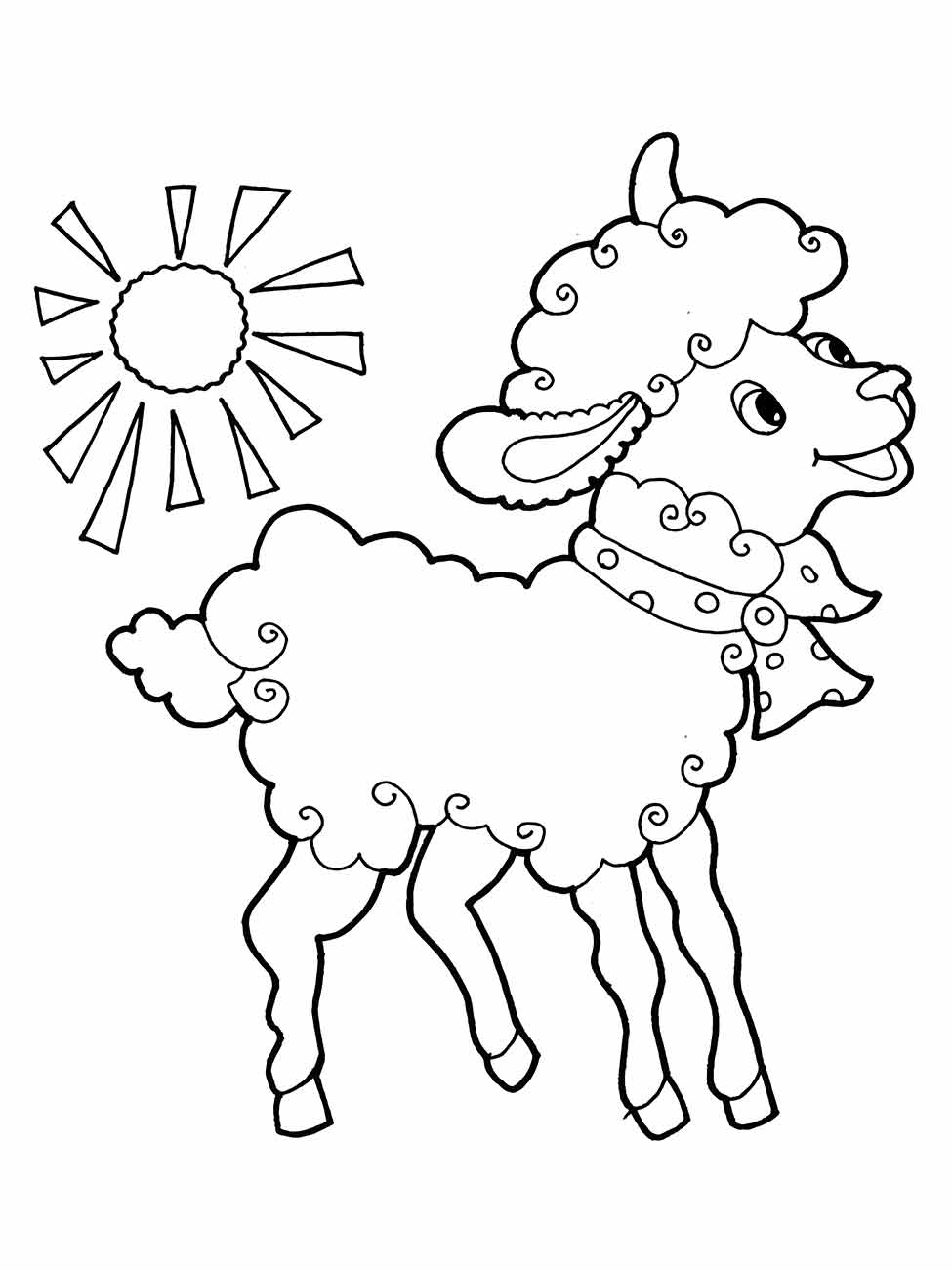 Sheep coloring page (4)