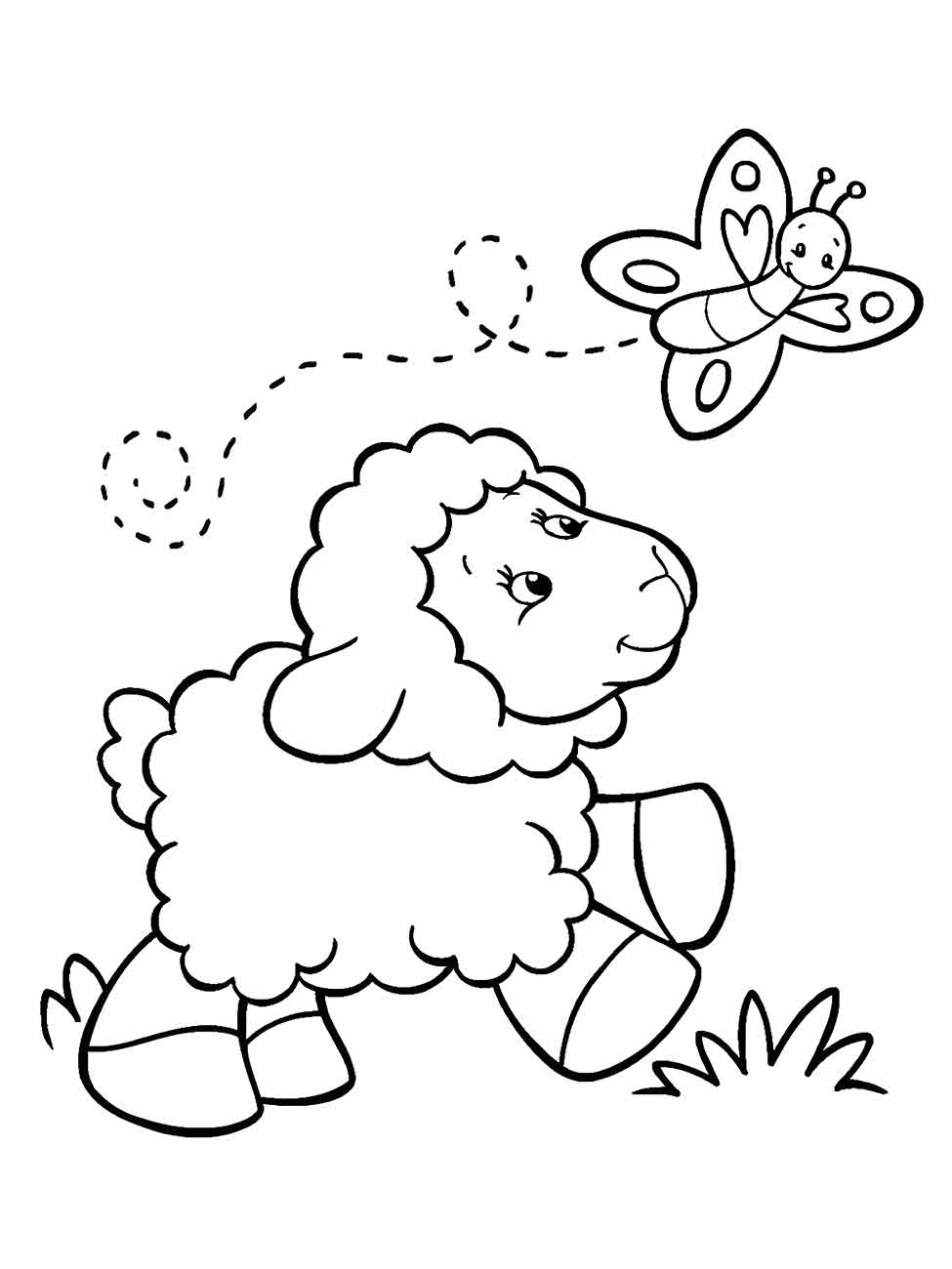 Sheep coloring page (5)