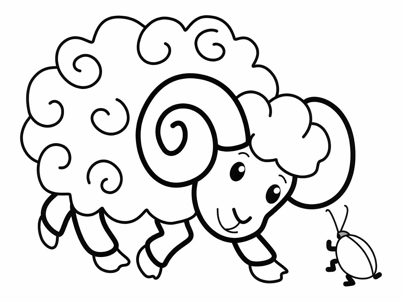 Sheep coloring page (7)