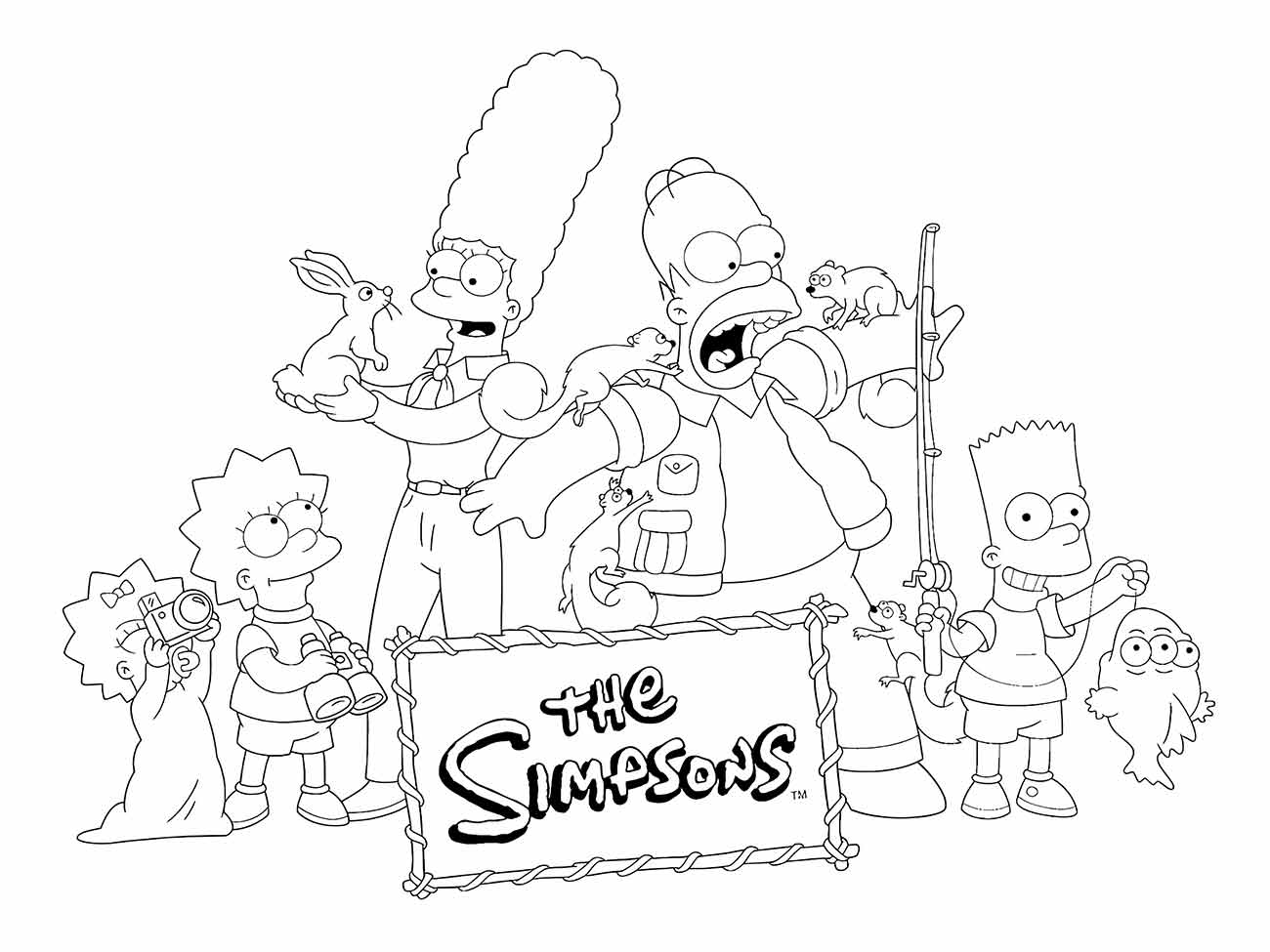 Simpsons coloring page (13)