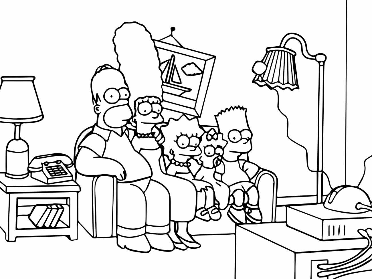 Simpsons coloring page (16)