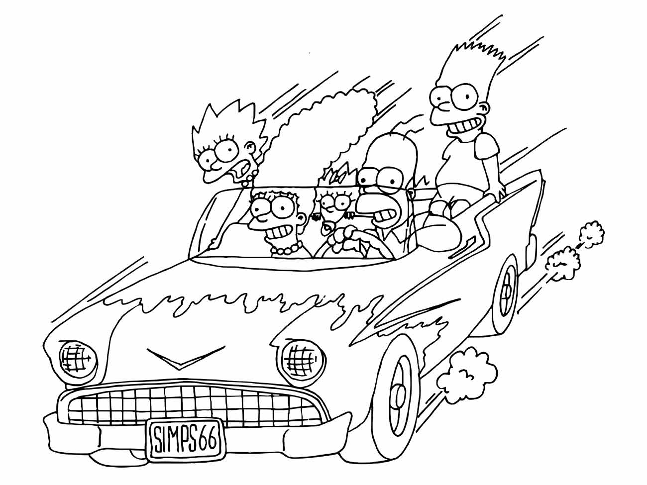 Simpsons coloring page (18)