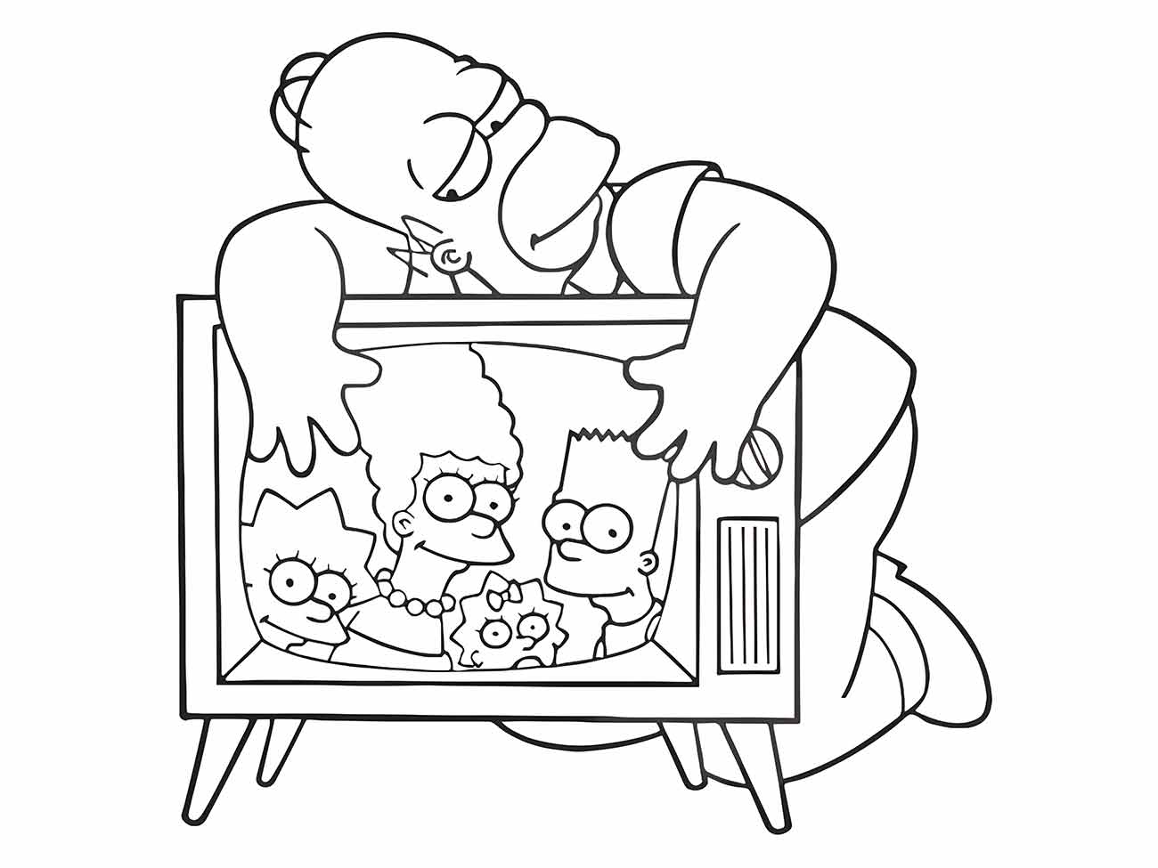 Simpsons coloring page (24)