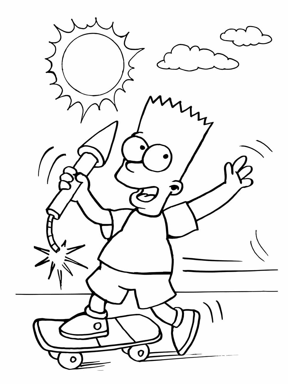 Simpsons coloring page (4)