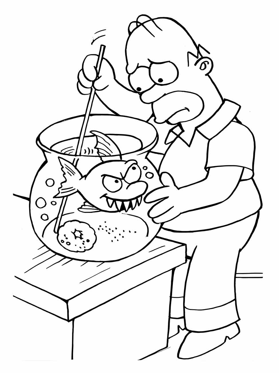 Simpsons coloring page (5)