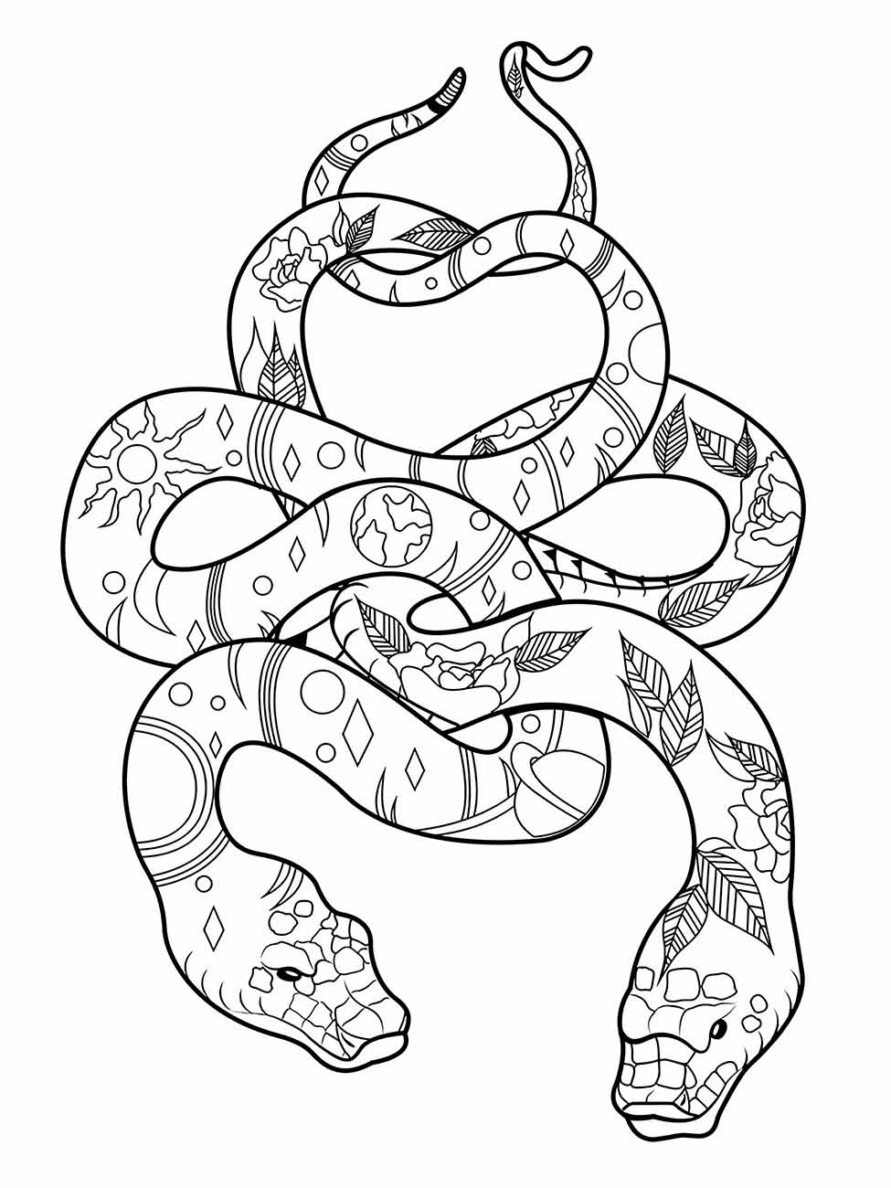 Snakes coloring page (28)