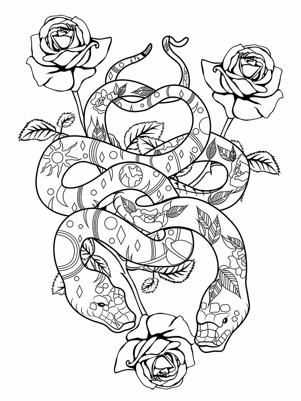 Snakes coloring page (29)