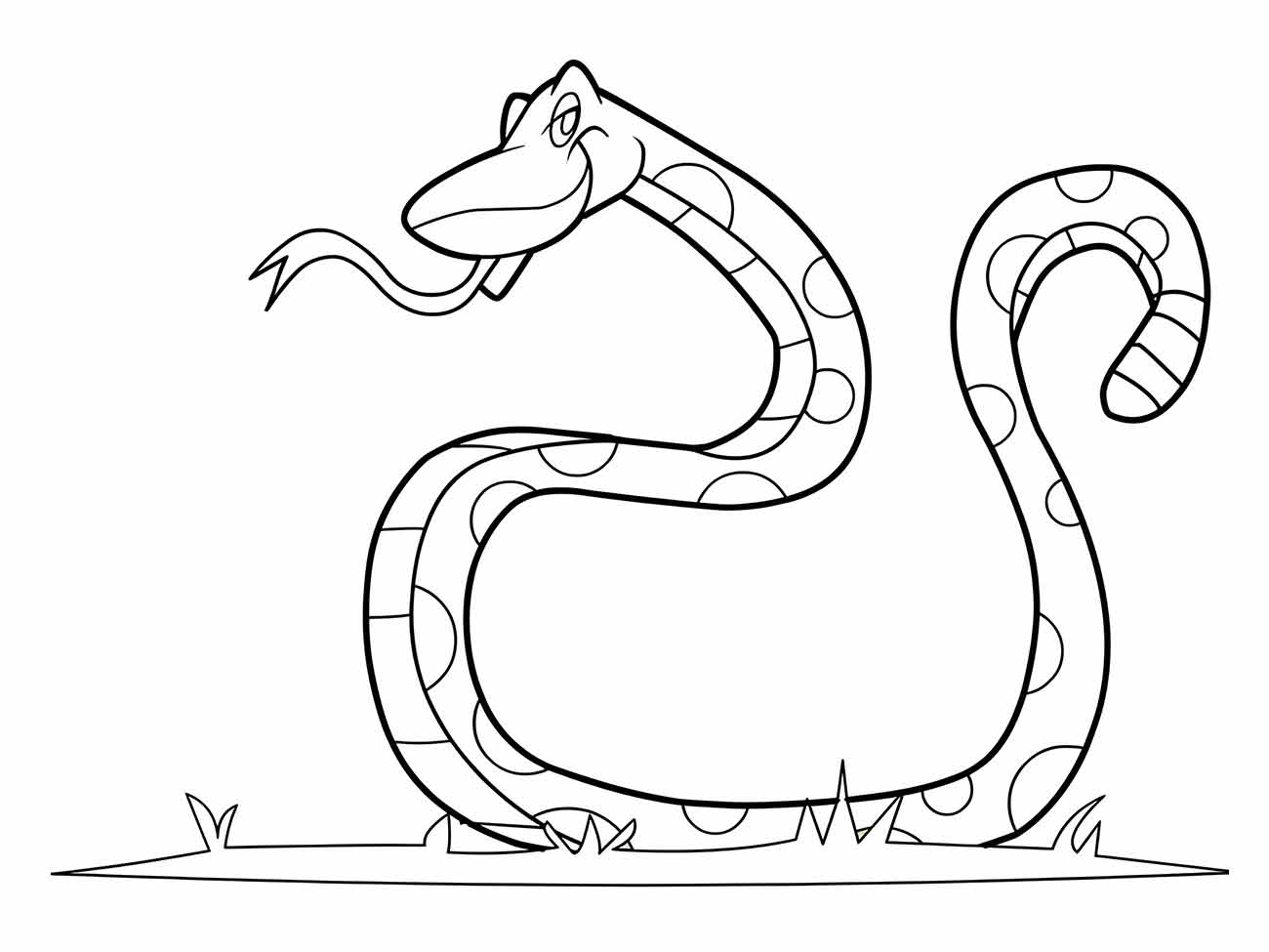 Snakes coloring page (4)