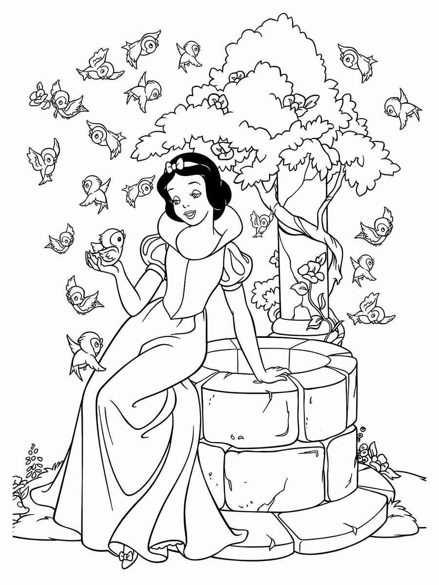 Snow white coloring page (1)