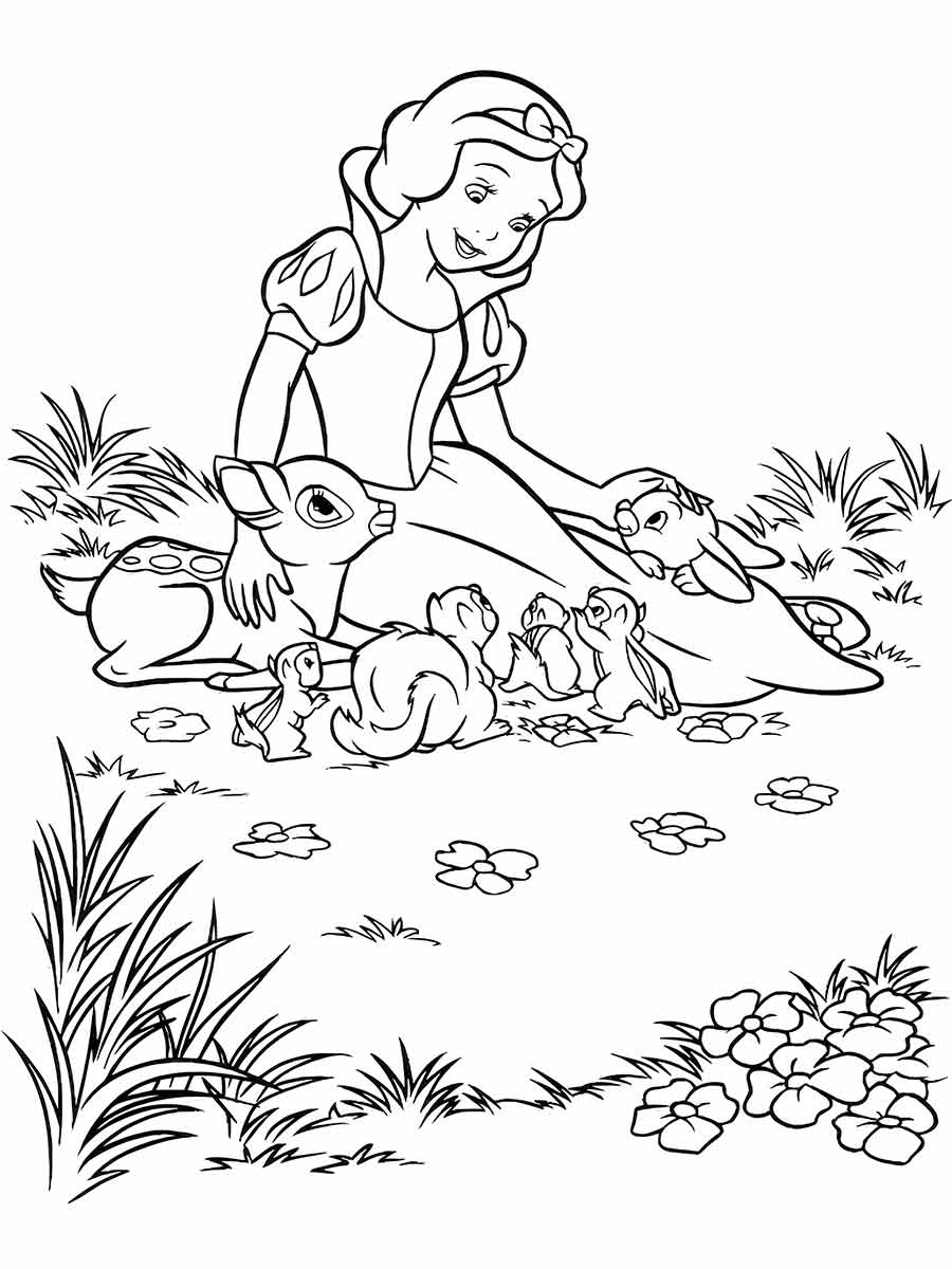 Snow white coloring page (16)