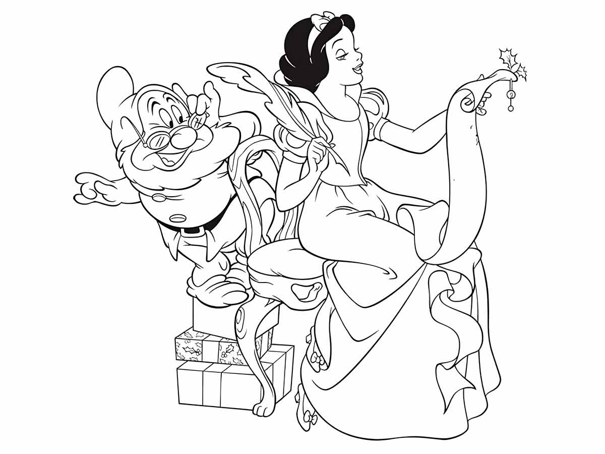 Snow white coloring page (2)