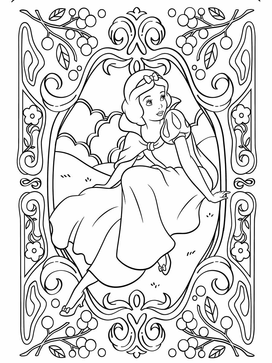 Snow white coloring page (25)