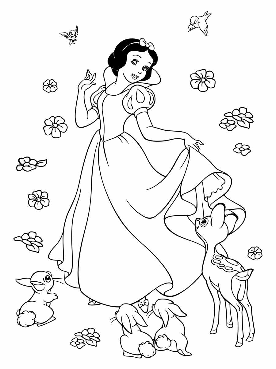 Snow white coloring page (53)