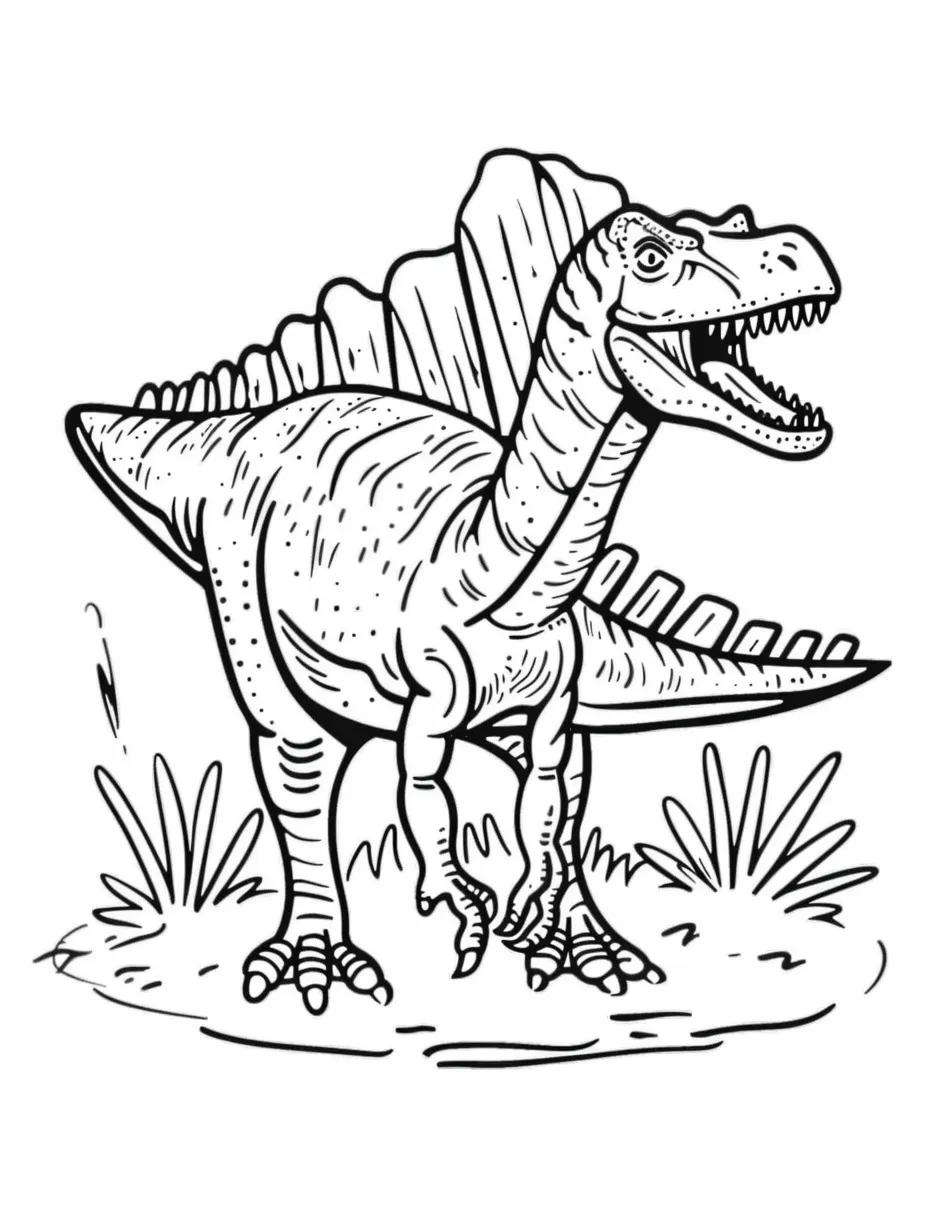 Spinosaurus coloring page (15)