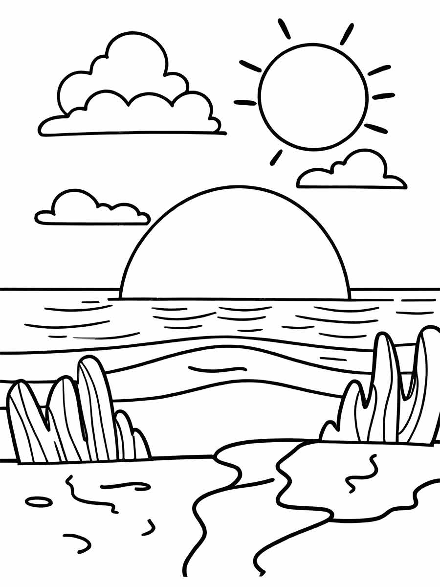 Sun coloring page (2)