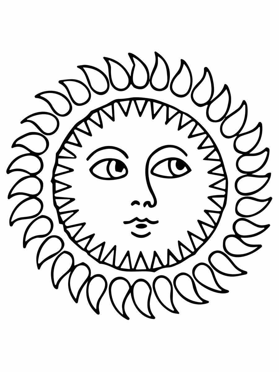 Sun coloring page (26)