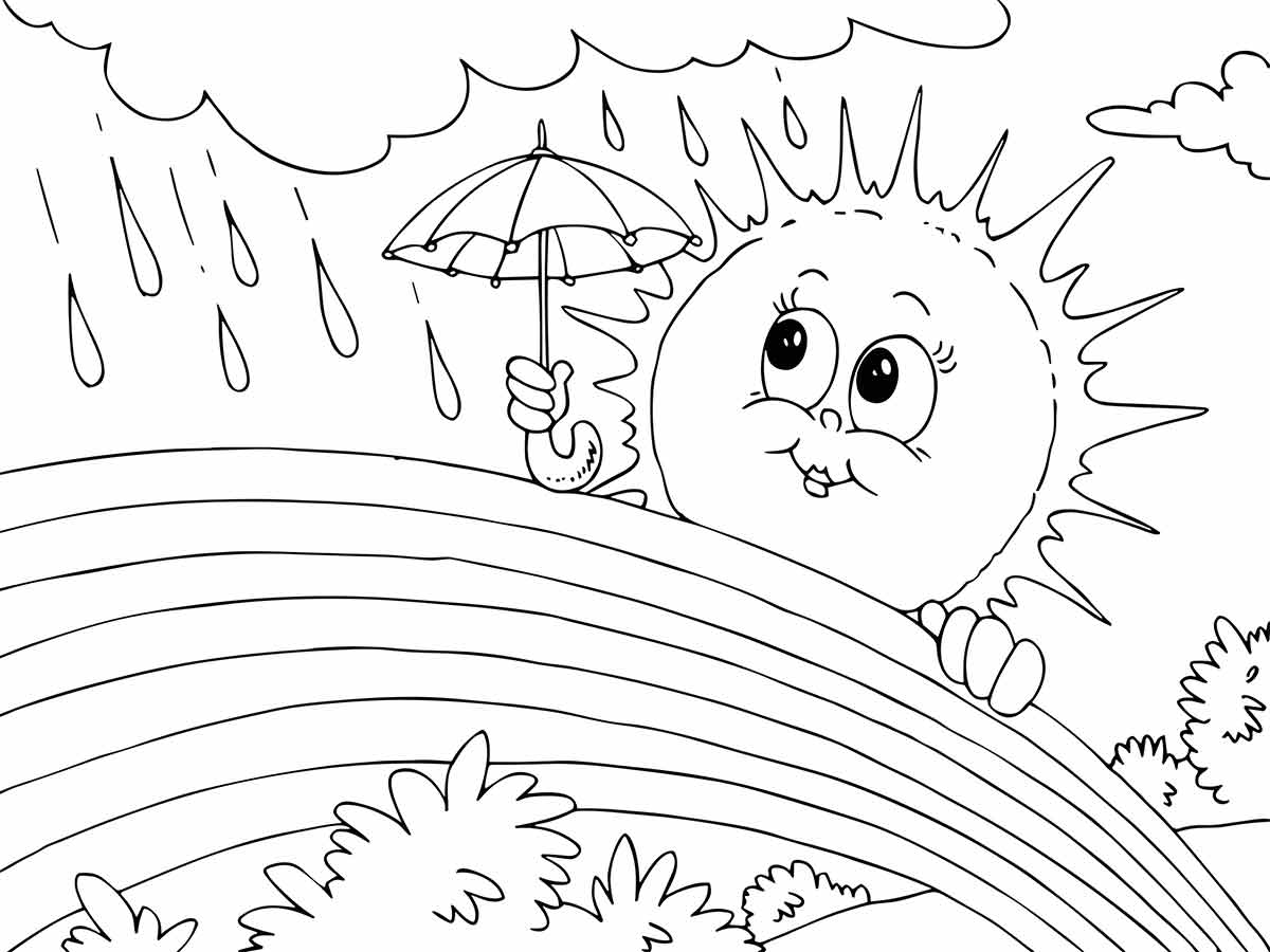 Sun coloring page (3)