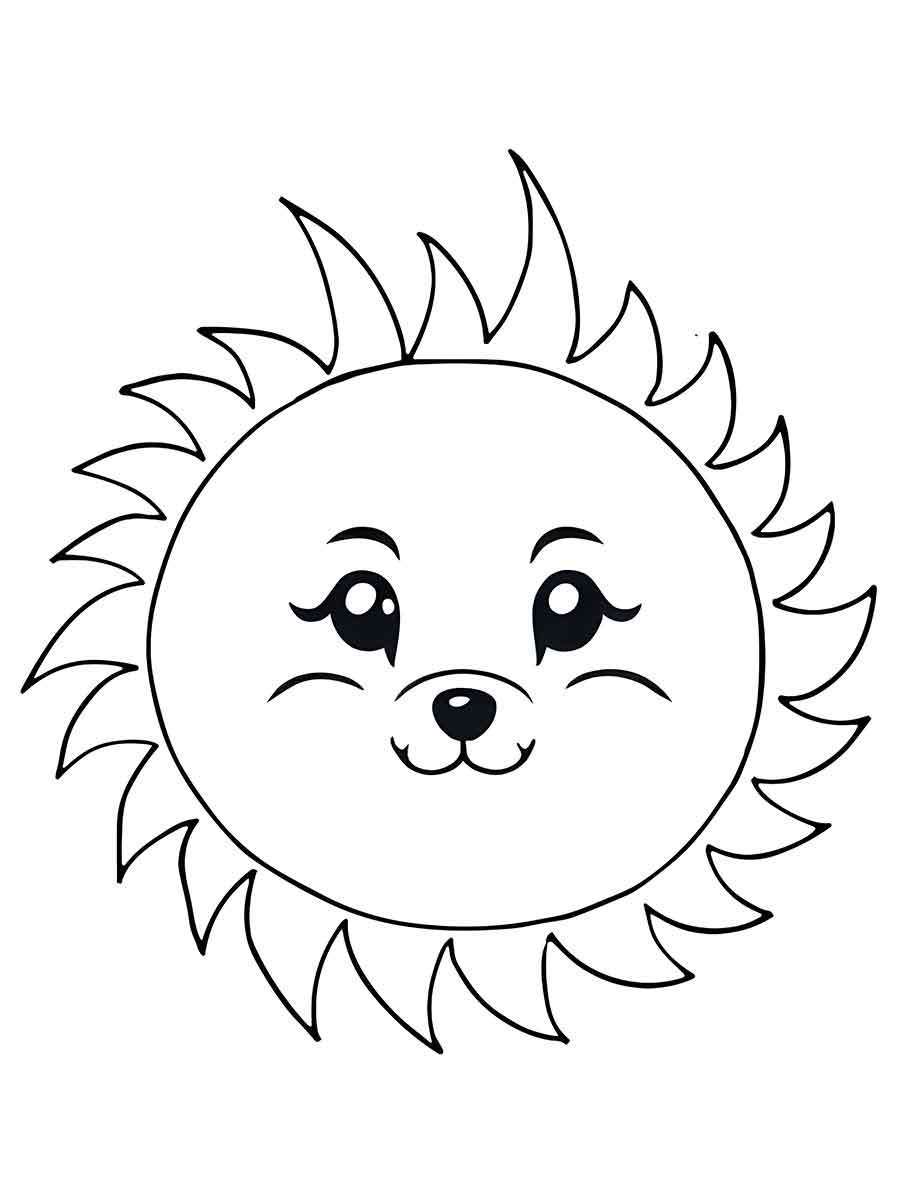 Sun coloring page (5)