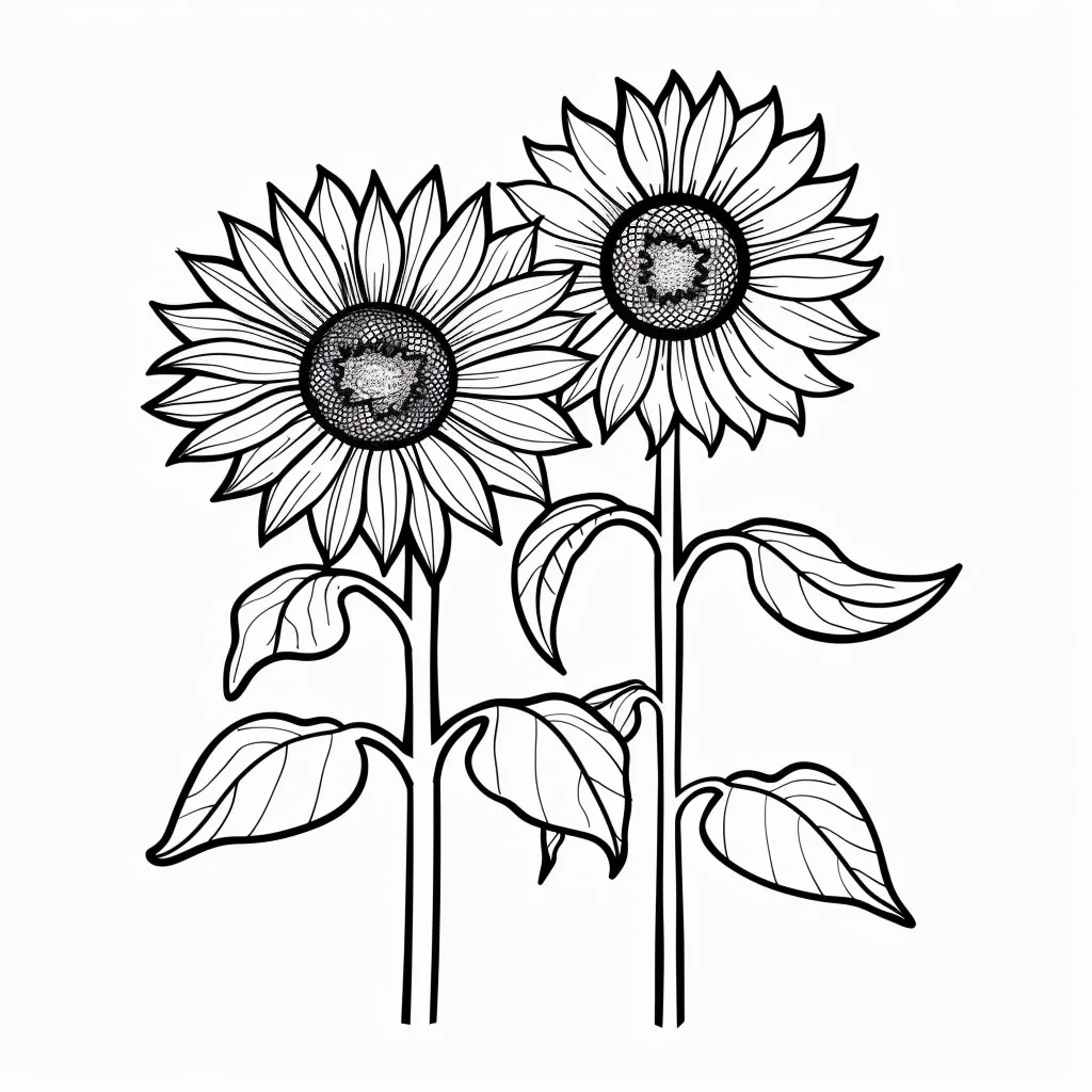 Sunflower Coloring Page (11)