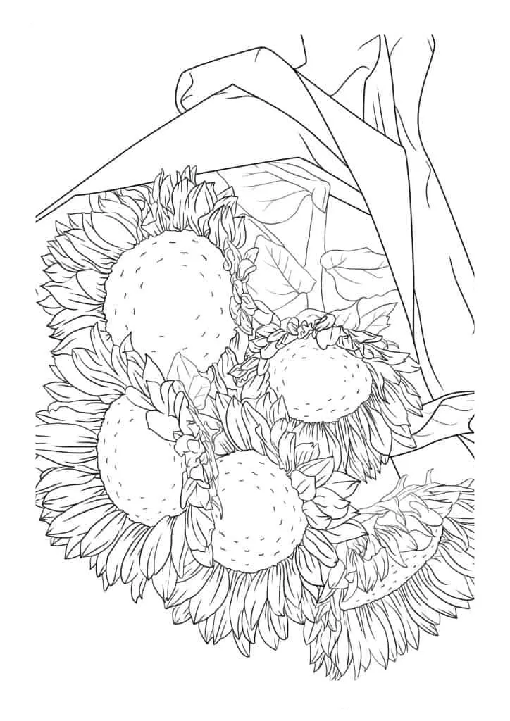 Sunflower Coloring Page (19)