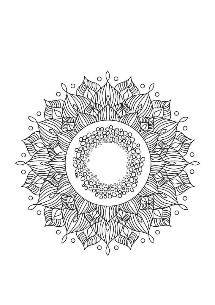 Sunflower Coloring Page (21)