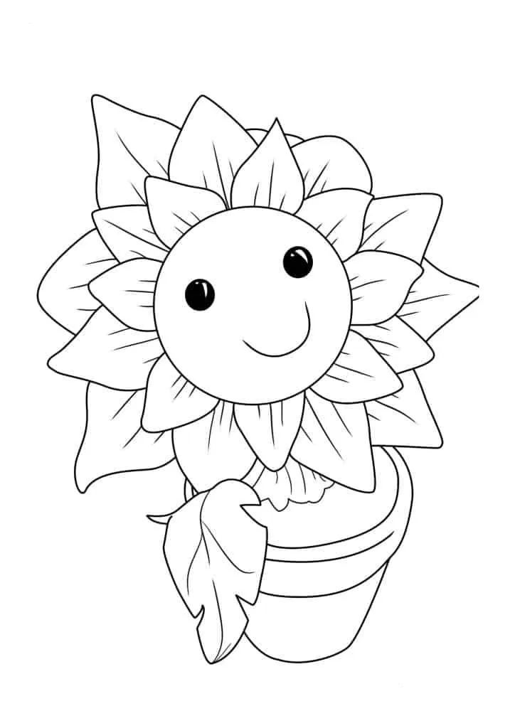 Sunflower Coloring Page (24)