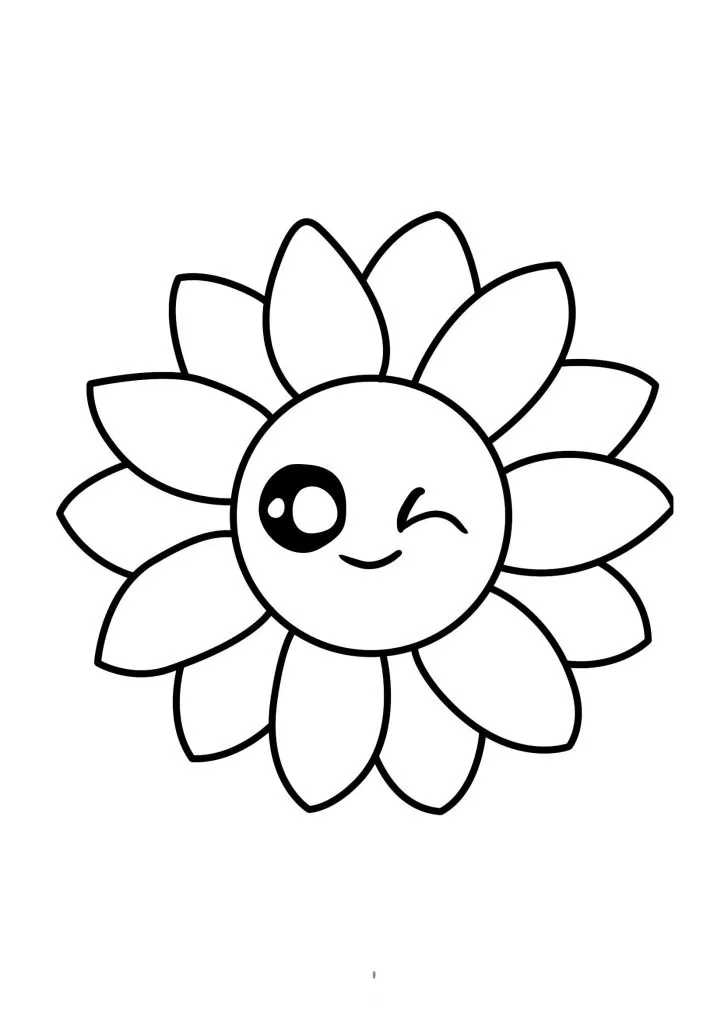 Sunflower Coloring Page (25)