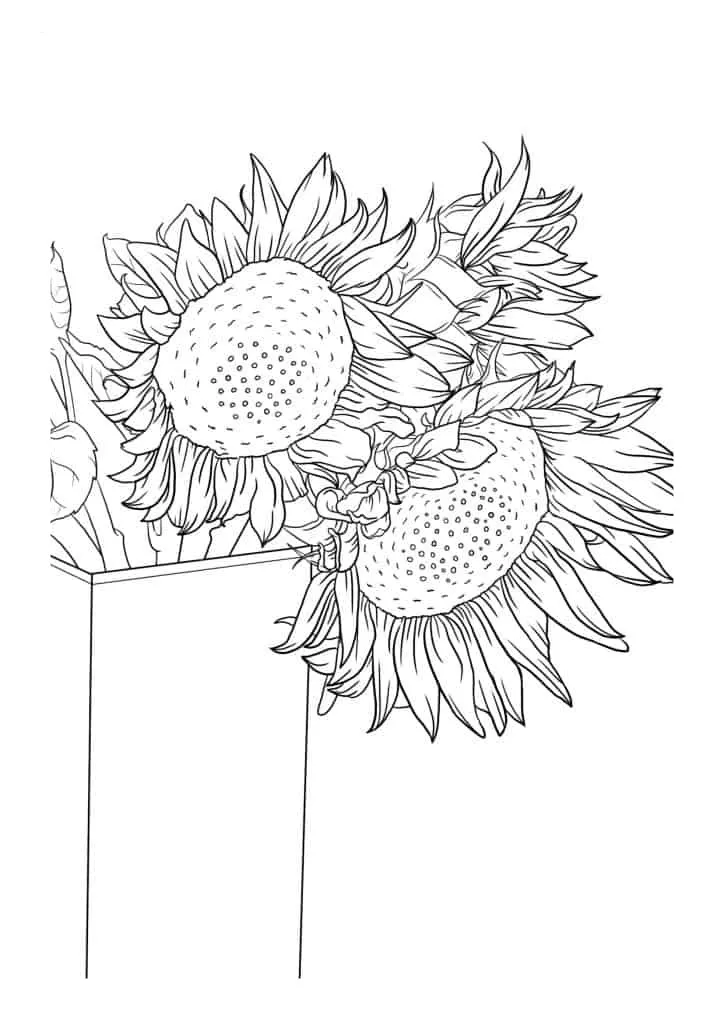 Sunflower Coloring Page (29)