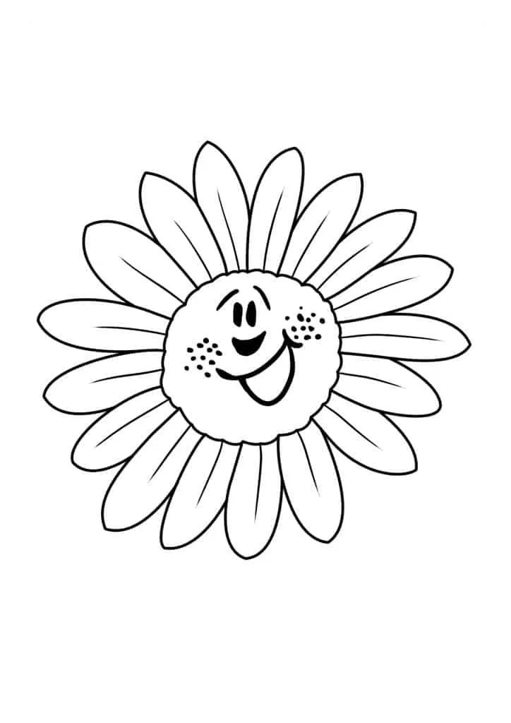 Sunflower Coloring Page (33)