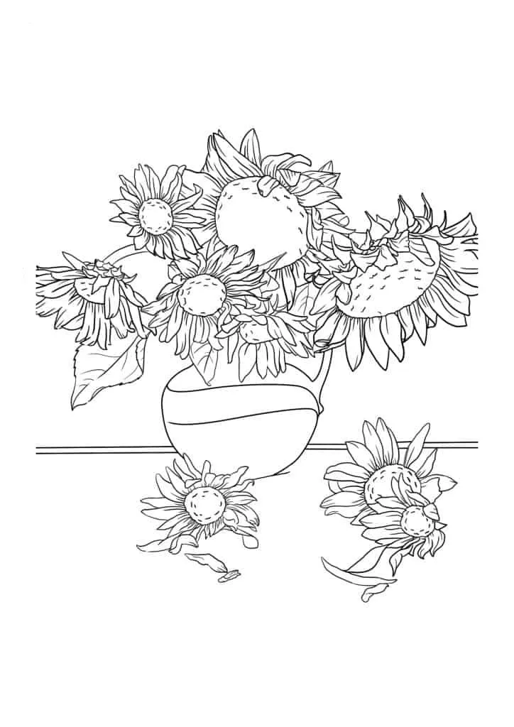 Sunflower Coloring Page (40)