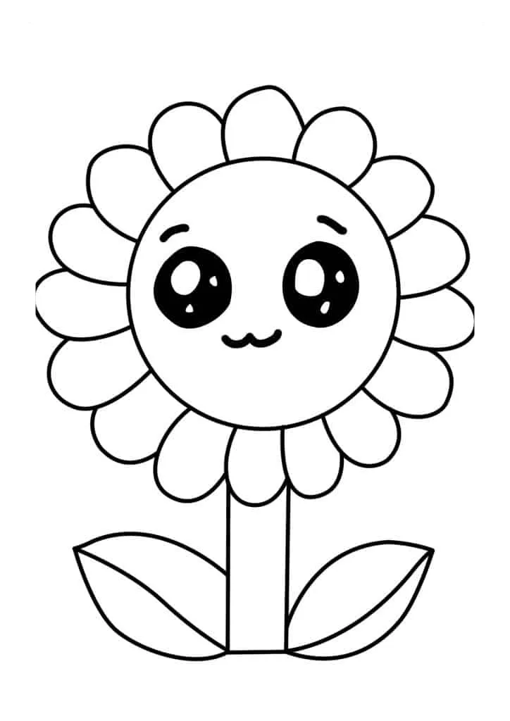 Sunflower Coloring Page (43)