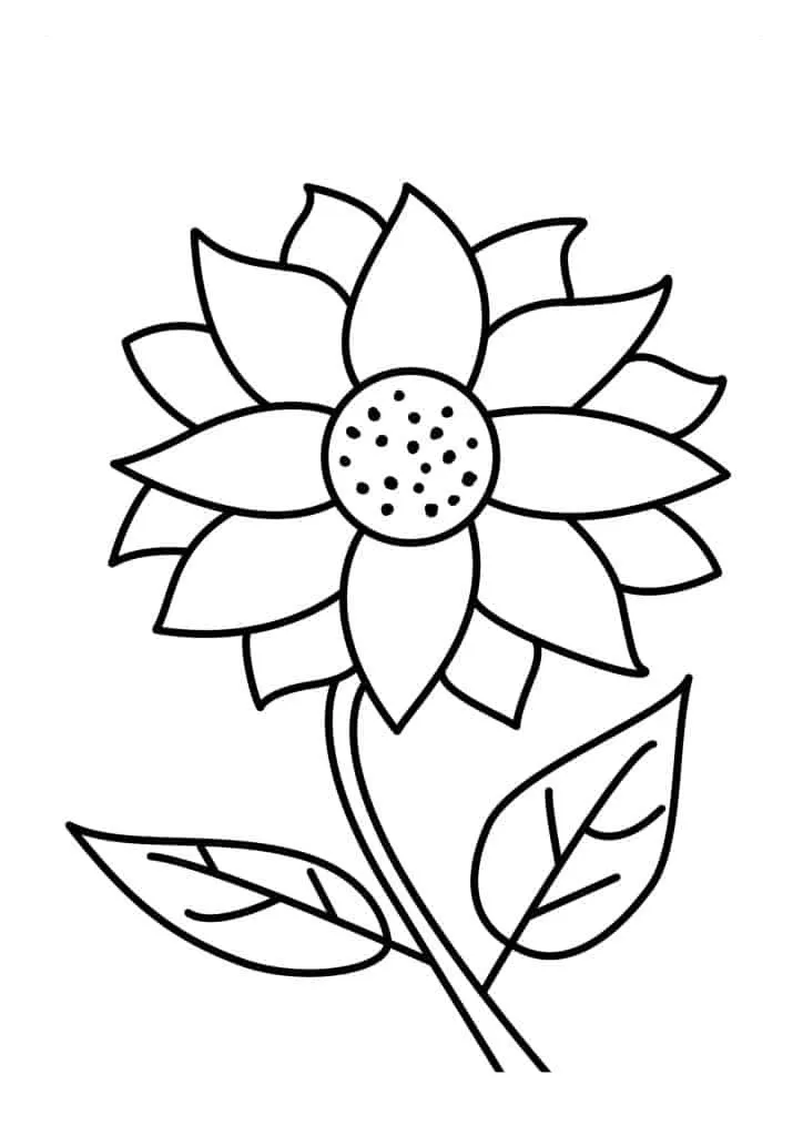 Sunflower Coloring Page (44)