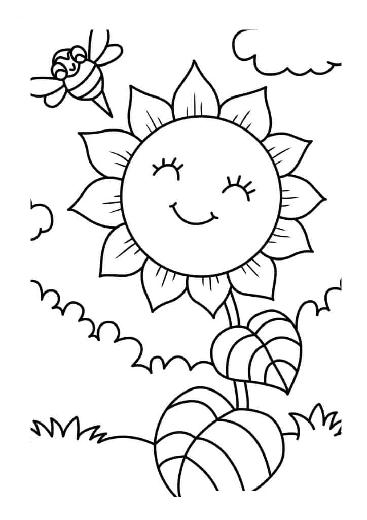 Sunflower Coloring Page (46)