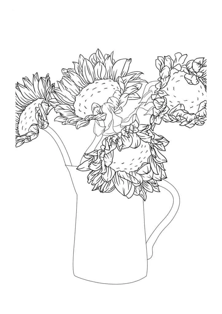 Sunflower Coloring Page (63)