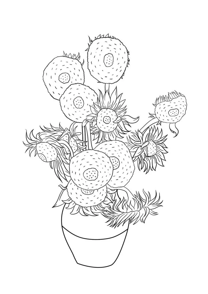 Sunflower Coloring Page (64)