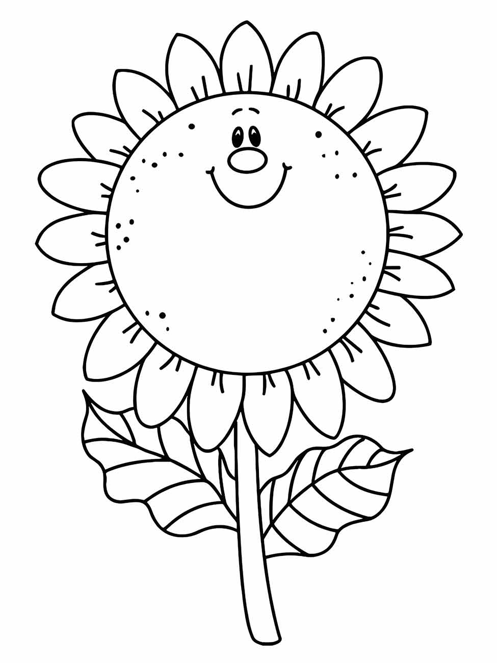 Sunflower coloring page (10)