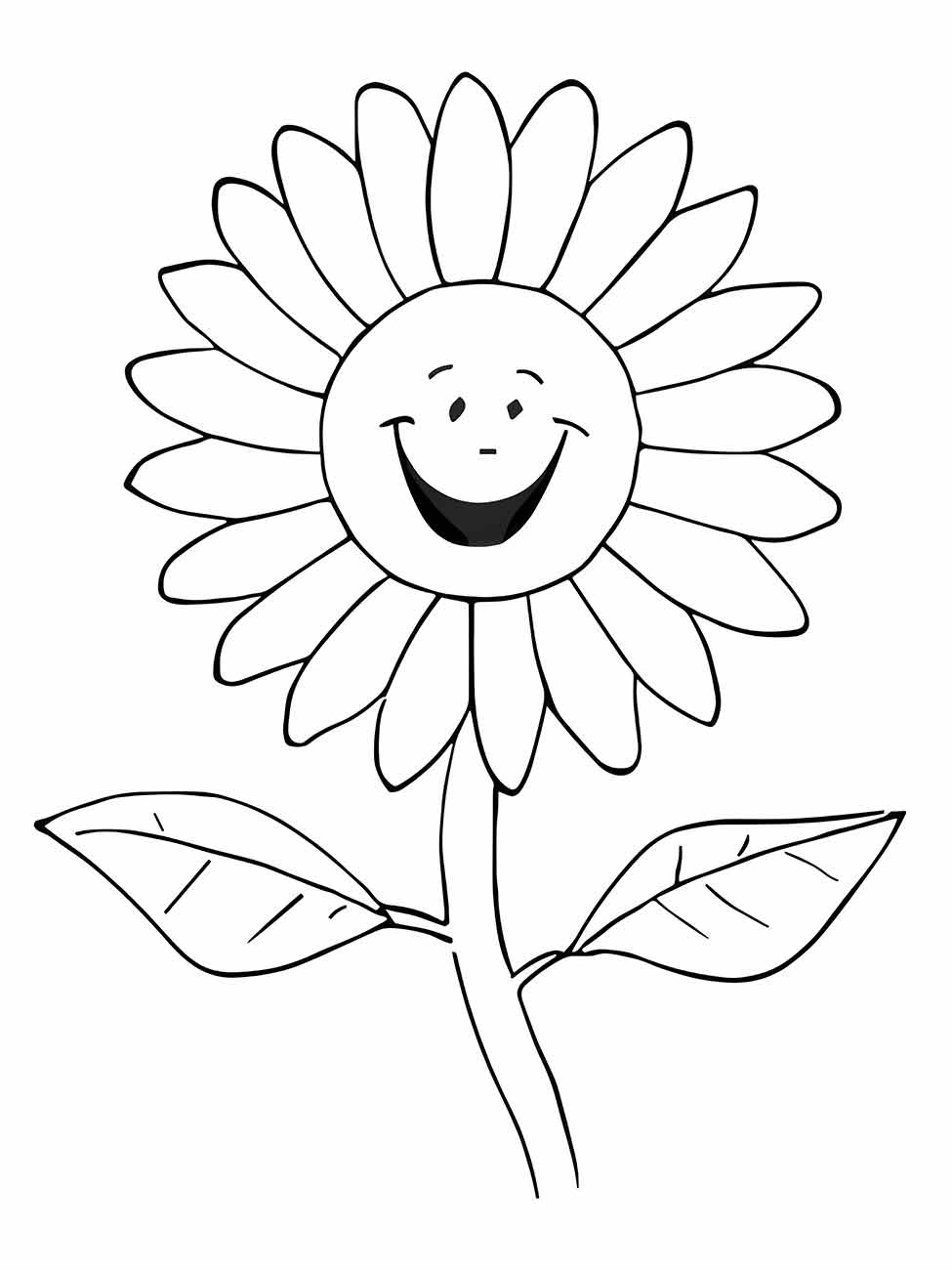 Sunflower coloring page (11)