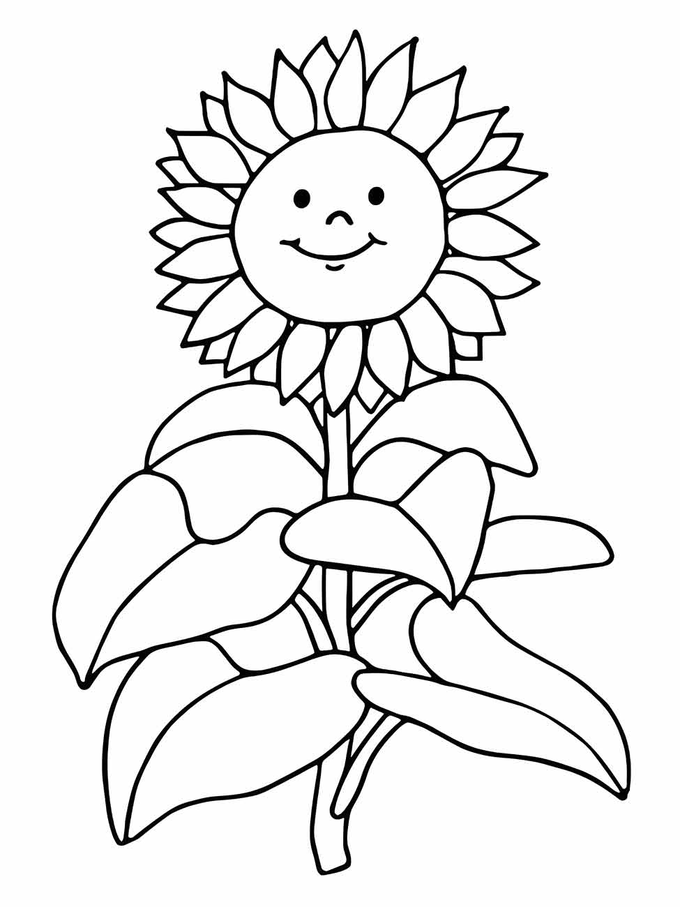 Sunflower coloring page (6)