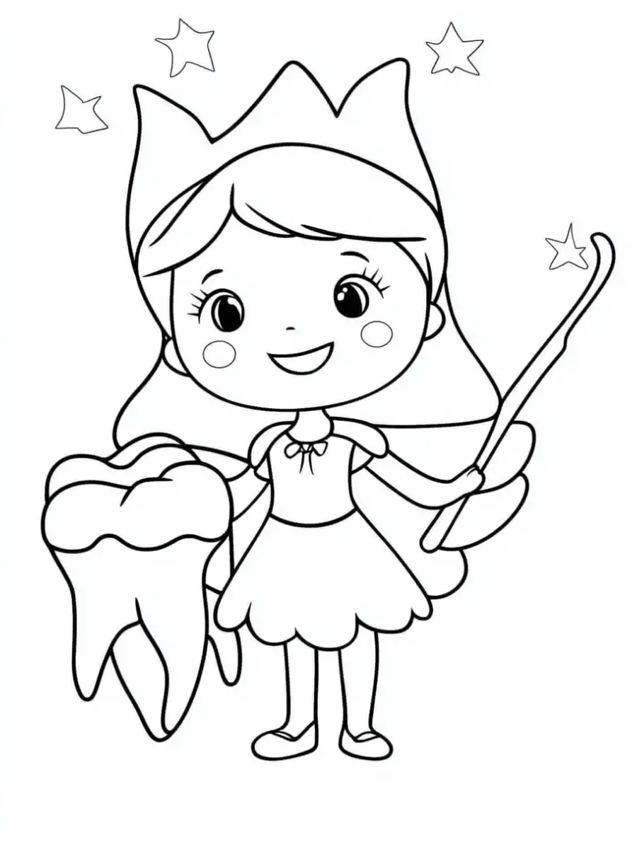 Tooth Fairy Coloring Page (10)